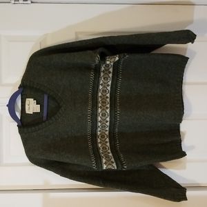 Vintage Eddie Bauer Fair Isle V Neck Sweater